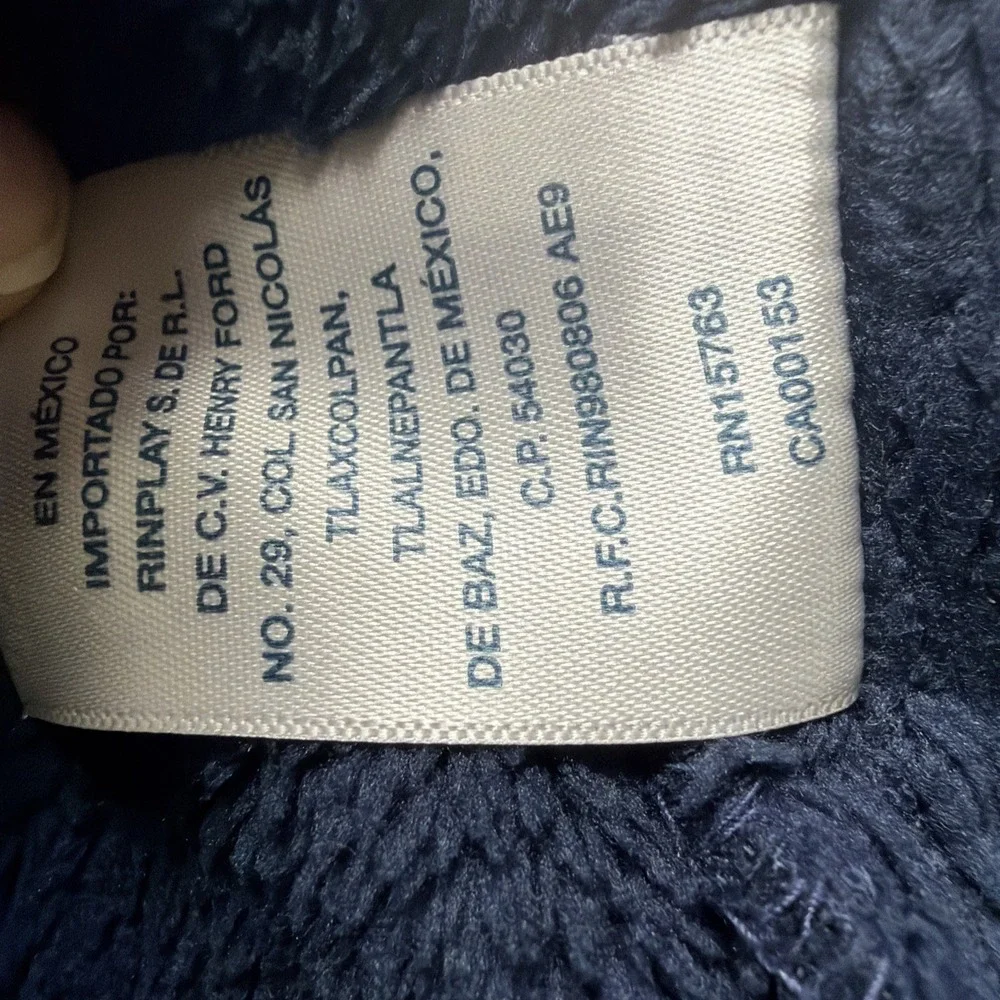 Polo Ralph Lauren Fleece Robe Navy Blue Plush Sleepwear‎ Mens Large
